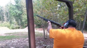 Redland Company team member Steve Leon powdering some clays at ABC GA Fall Clays 2014